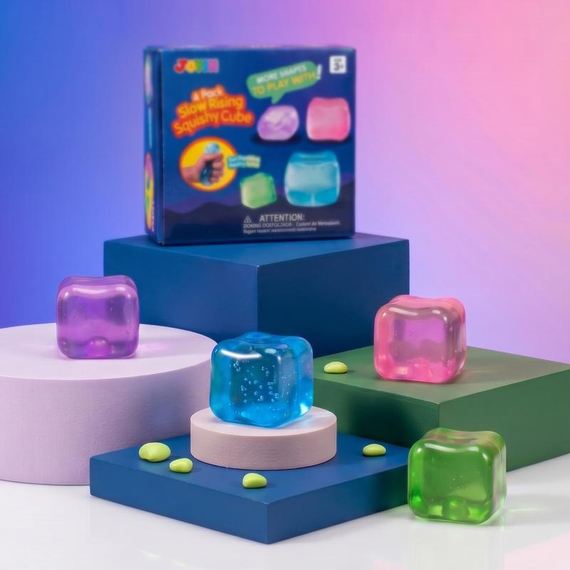 Slow-Rise Squishy Stress Cubes - 4 Pack product image 9