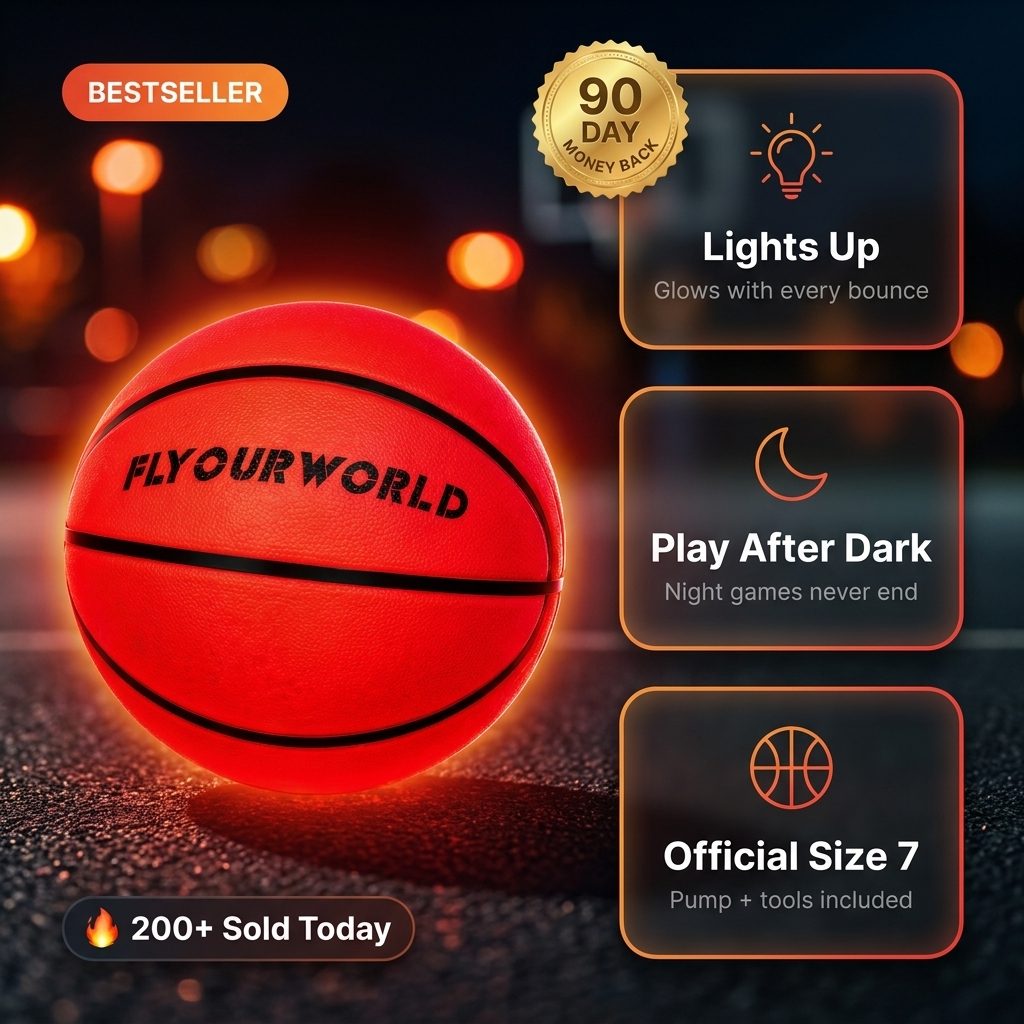 GlowJam LED glow basketball