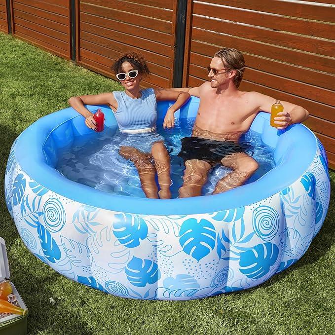 Backyard tanning pool lounge variant Blue Round / XL