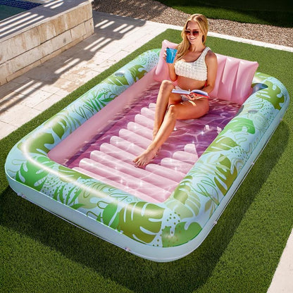Backyard tanning pool lounge variant Cyan Pink / L