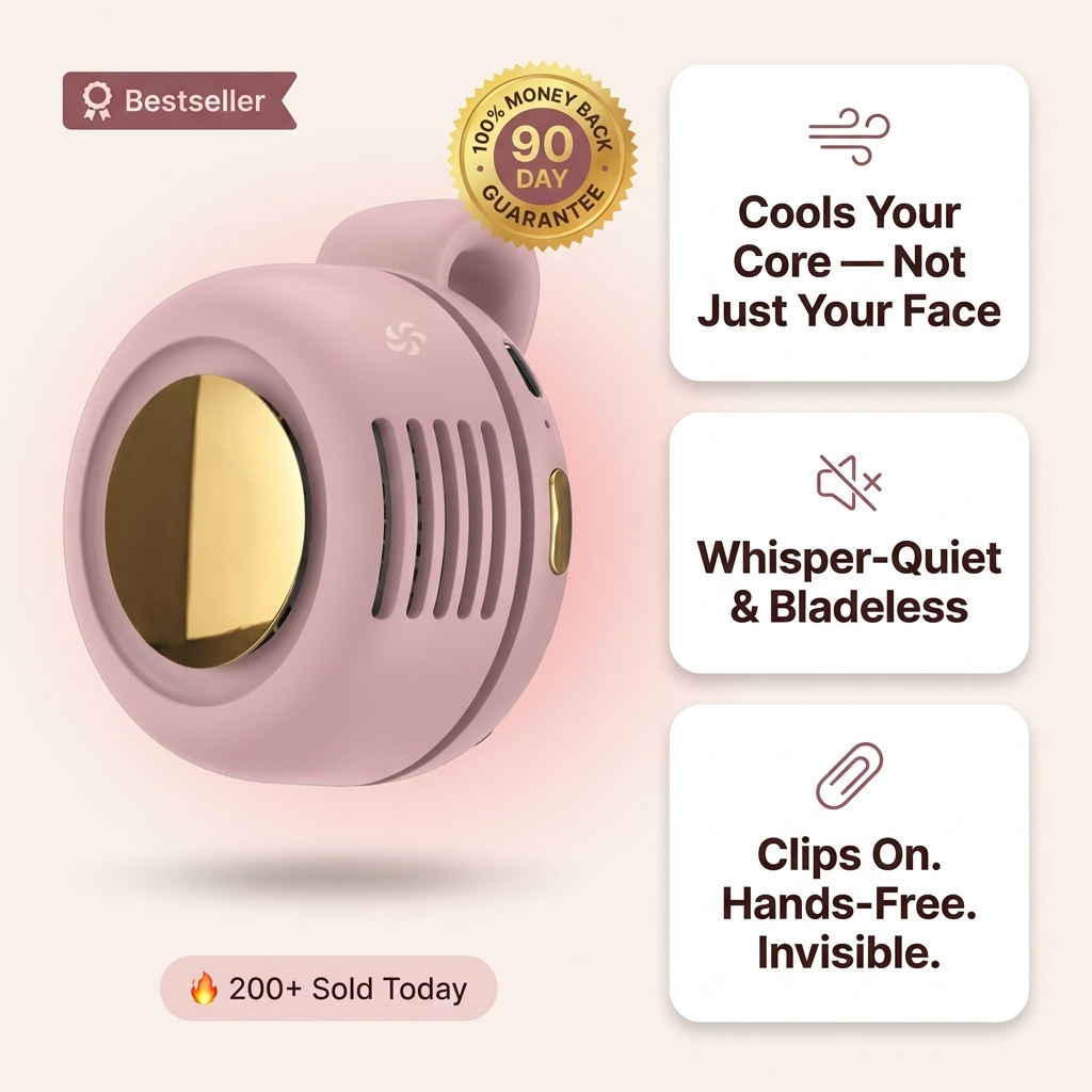 Whirlwind Clip-On Fan — Silent Bladeless Personal Cooling