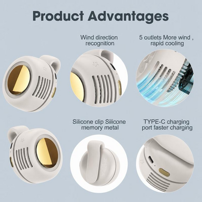 Whirlwind Clip-On Fan — Silent Bladeless Personal Cooling