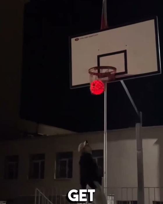 Customer photo of the glowing basketball