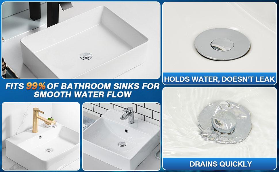 Holds water without leaking and drains quickly