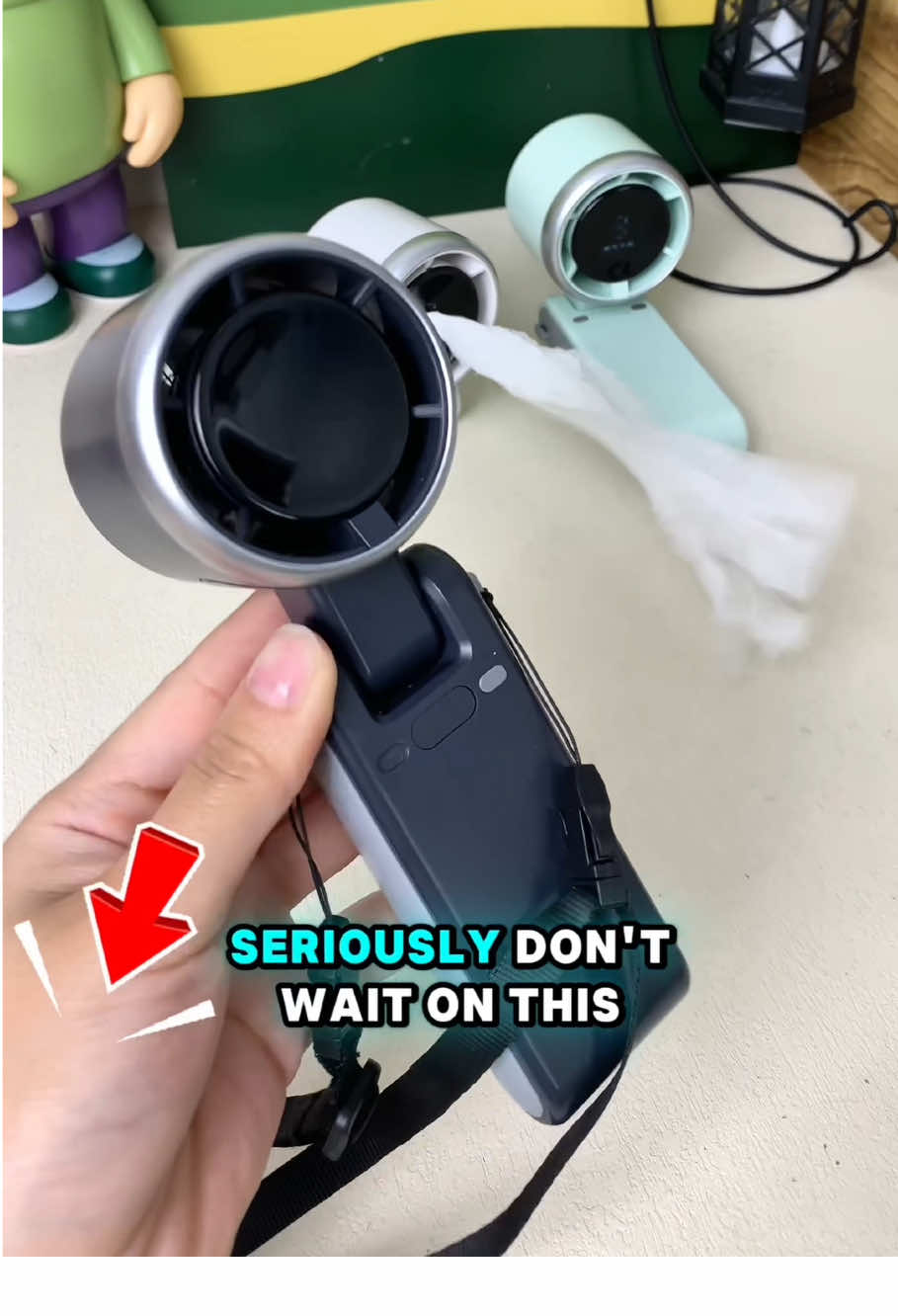 Portable fan airflow tissue test