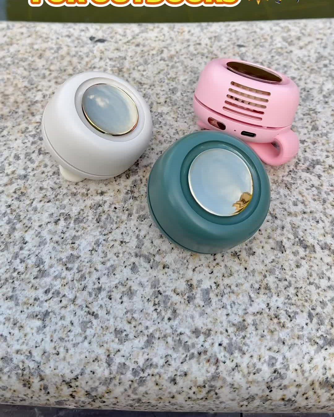 Clip fan colors outdoors